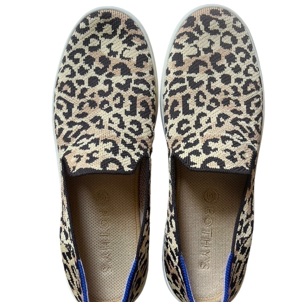 Rothy's Desert Camo Cat The Sneaker Size 10 slip-on animal print comfort flats - Picture 7 of 10